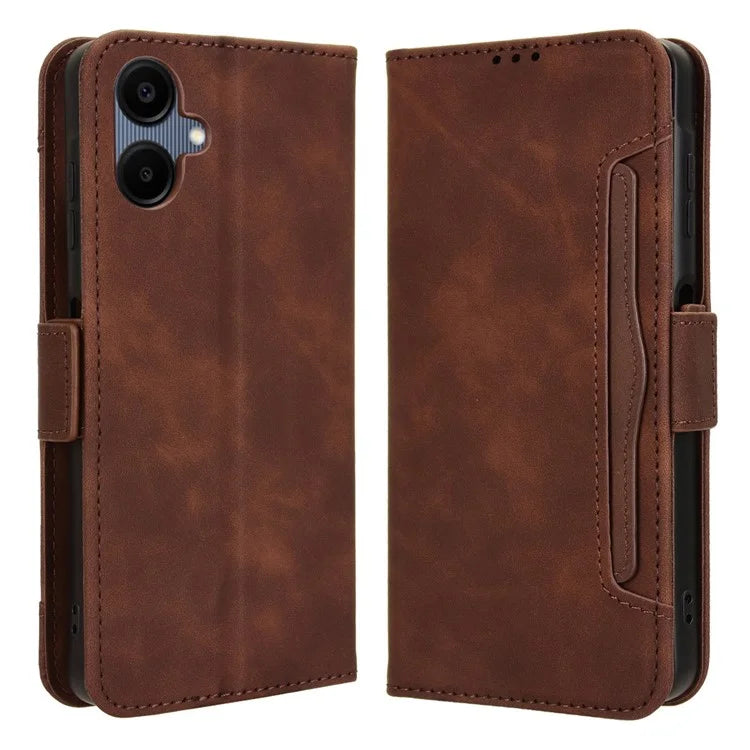 For Samsung Galaxy A06 Leather Case Phone Wallet Cover with Multiple Card Slots