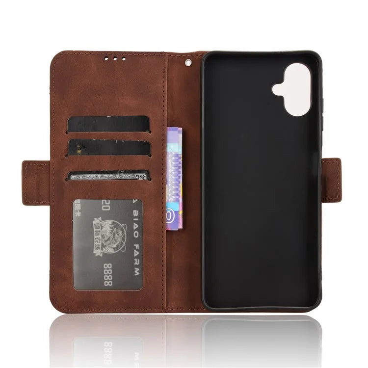 For Samsung Galaxy A06 Leather Case Phone Wallet Cover with Multiple Card Slots