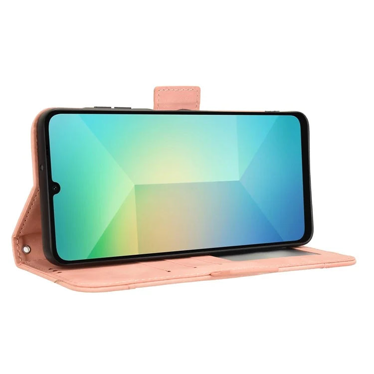 For Samsung Galaxy A06 Leather Case Phone Wallet Cover with Multiple Card Slots