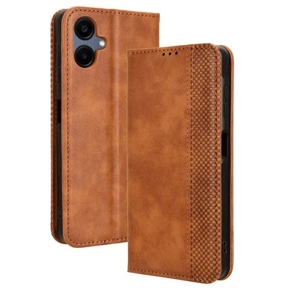 For Samsung Galaxy A06 Leather Case Wallet Stand Retro Texture Phone Cover