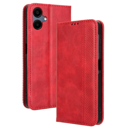 For Samsung Galaxy A06 Leather Case Wallet Stand Retro Texture Phone Cover