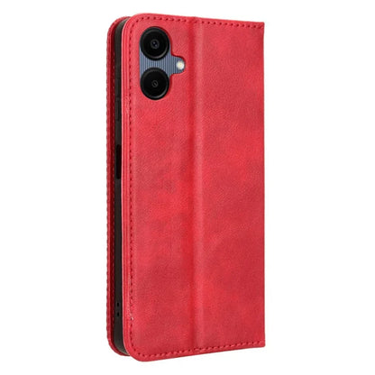 For Samsung Galaxy A06 Leather Case Wallet Stand Retro Texture Phone Cover