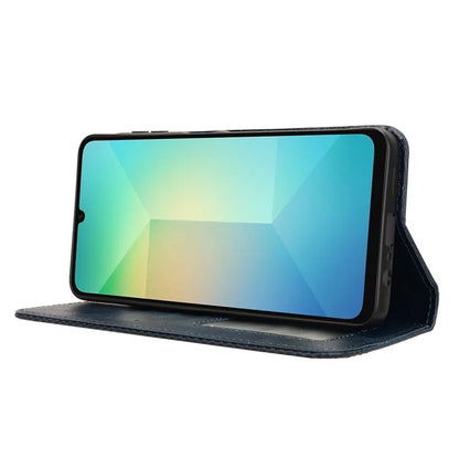 For Samsung Galaxy A06 Leather Case Wallet Stand Retro Texture Phone Cover