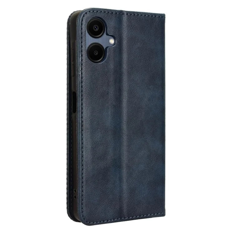 For Samsung Galaxy A06 Leather Case Wallet Stand Retro Texture Phone Cover