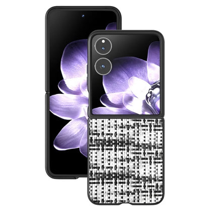 For Xiaomi Mix Flip 5G Case Leather+PC Phone Cover Plaid Texture