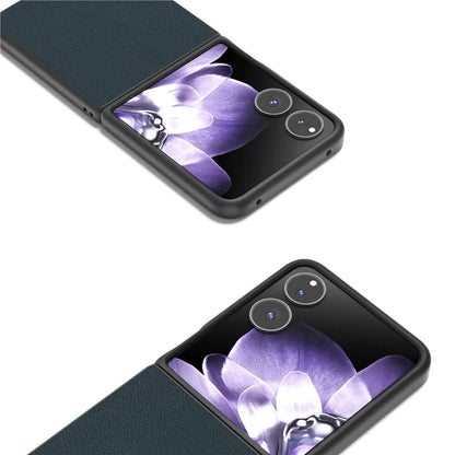 ABEEL For Xiaomi Mix Flip 5G Case Anti-Scratch Genuine Cow Leather Back Phone Cover