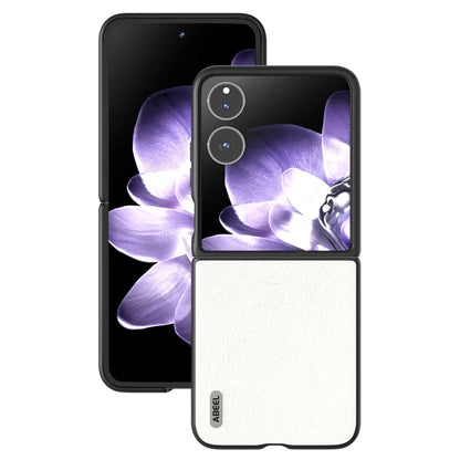 ABEEL For Xiaomi Mix Flip 5G Case Anti-Scratch Genuine Cow Leather Back Phone Cover