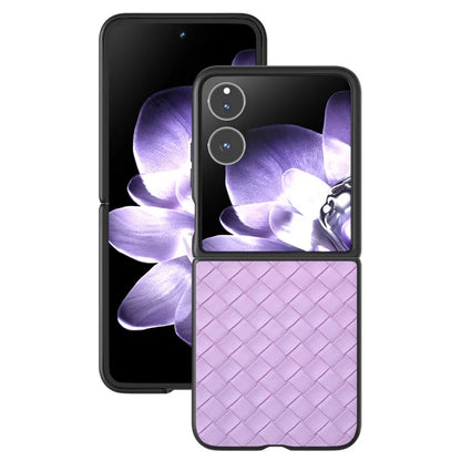 For Xiaomi Mix Flip 5G Case Woven Texture PU Leather Coated PC Mobile Phone Cover