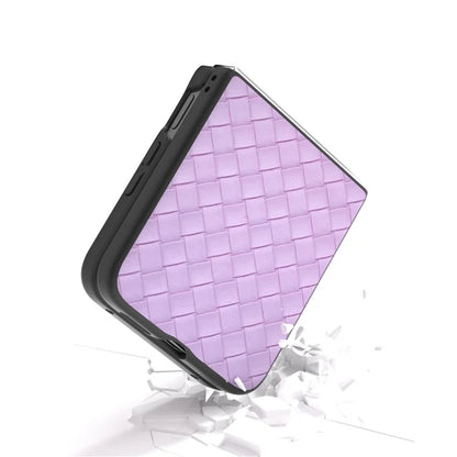 For Xiaomi Mix Flip 5G Case Woven Texture PU Leather Coated PC Mobile Phone Cover