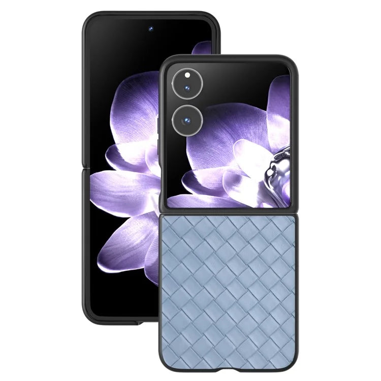For Xiaomi Mix Flip 5G Case Woven Texture PU Leather Coated PC Mobile Phone Cover