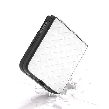 For Xiaomi Mix Flip 5G Case Woven Texture PU Leather Coated PC Mobile Phone Cover