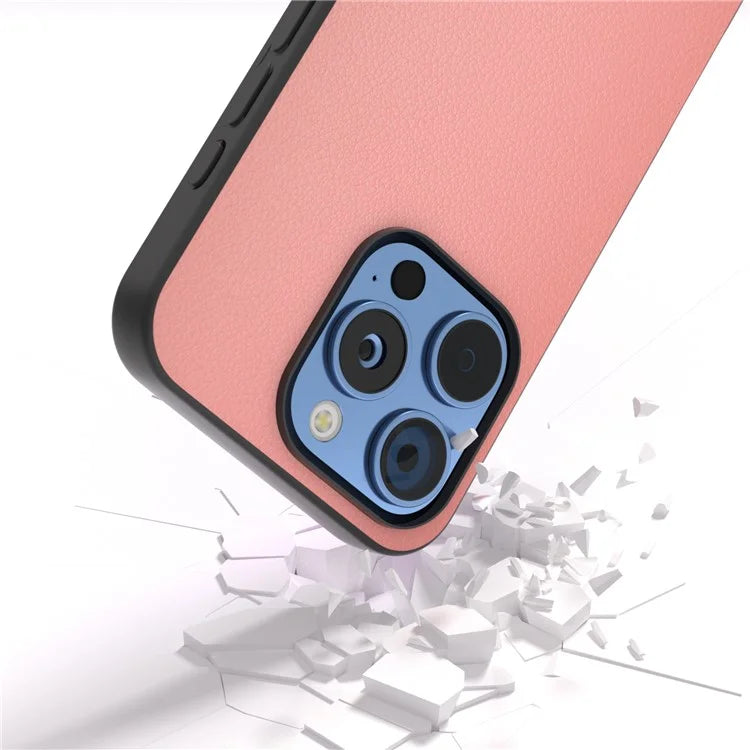 ABEEL For iPhone 16 Pro Max Case Anti-Scratch Genuine Cow Leather Back Phone Cover