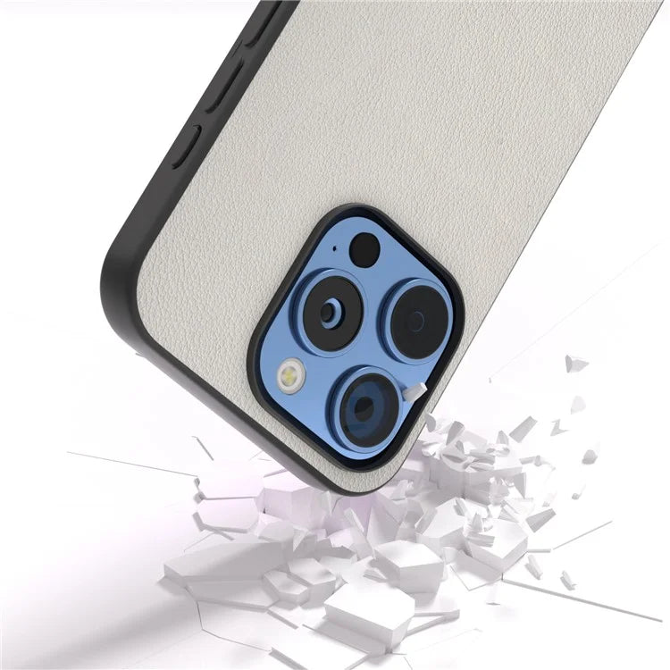 ABEEL For iPhone 16 Pro Max Case Anti-Scratch Genuine Cow Leather Back Phone Cover