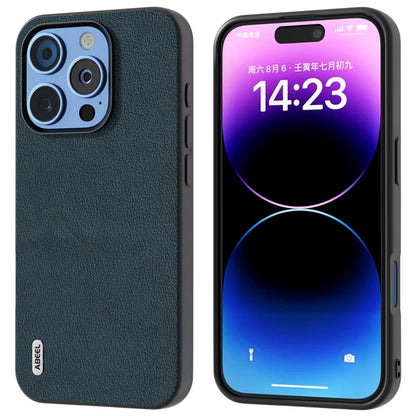 ABEEL For iPhone 16 Pro Max Case Anti-Scratch Genuine Cow Leather Back Phone Cover