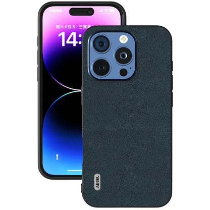 ABEEL For iPhone 16 Pro Max Case Anti-Scratch Genuine Cow Leather Back Phone Cover