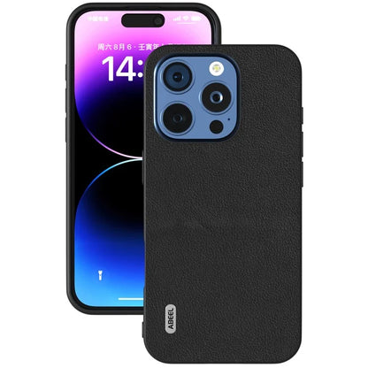 ABEEL For iPhone 16 Pro Max Case Anti-Scratch Genuine Cow Leather Back Phone Cover