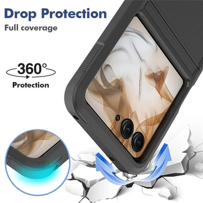 For Motorola Razr 50 5G Case 2-in-1 PC+TPU Shockproof Phone Cover