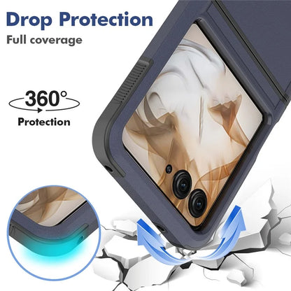 For Motorola Razr 50 5G Case 2-in-1 PC+TPU Shockproof Phone Cover