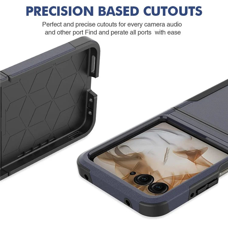 For Motorola Razr 50 5G Case 2-in-1 PC+TPU Shockproof Phone Cover