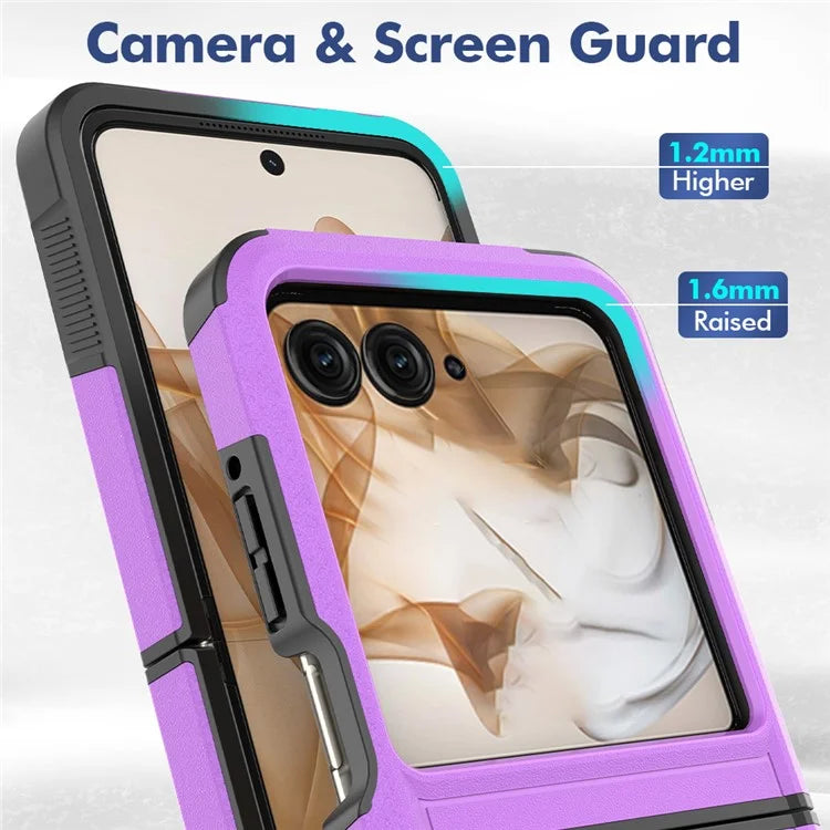 For Motorola Razr 50 5G Case 2-in-1 PC+TPU Shockproof Phone Cover
