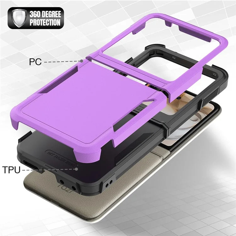 For Motorola Razr 50 5G Case 2-in-1 PC+TPU Shockproof Phone Cover