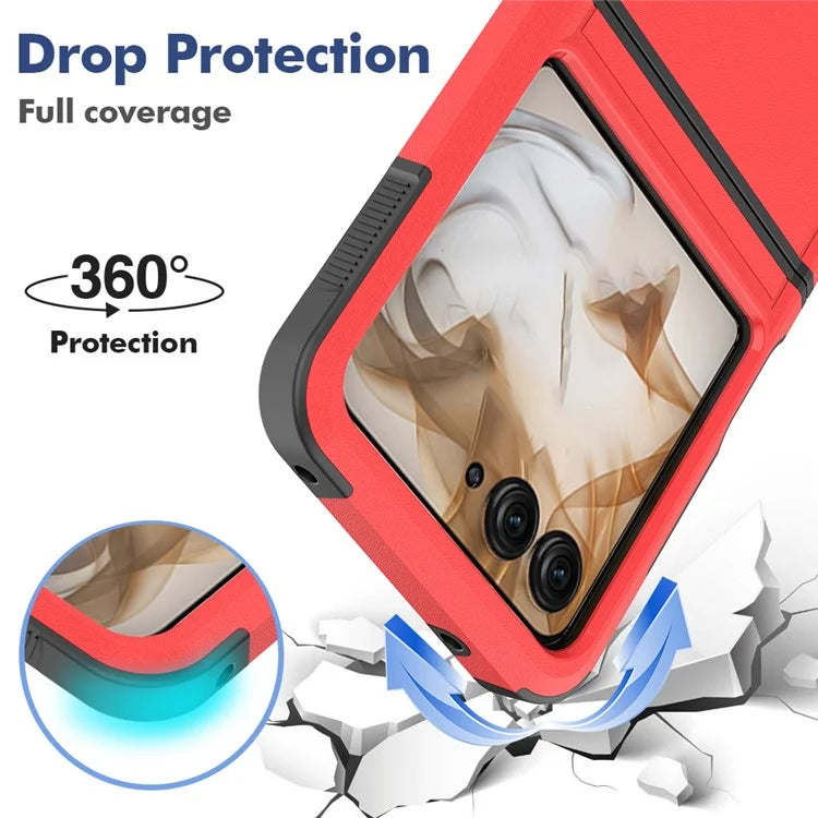 For Motorola Razr 50 5G Case 2-in-1 PC+TPU Shockproof Phone Cover