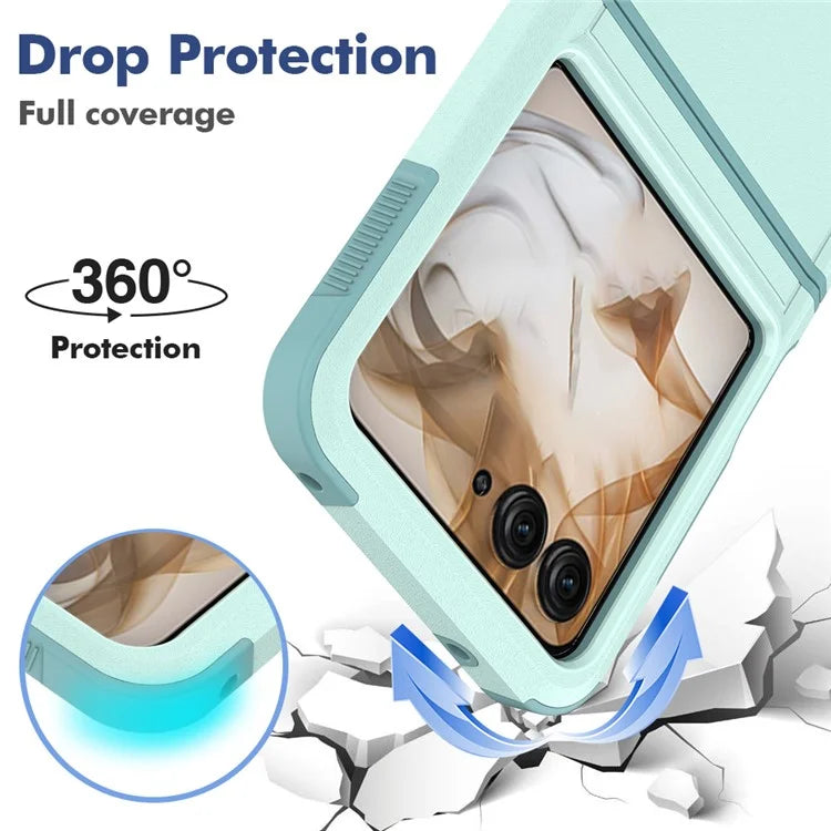 For Motorola Razr 50 5G Case 2-in-1 PC+TPU Shockproof Phone Cover