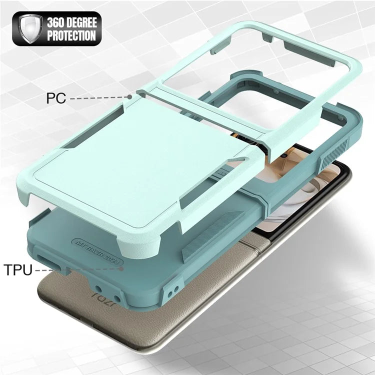 For Motorola Razr 50 5G Case 2-in-1 PC+TPU Shockproof Phone Cover