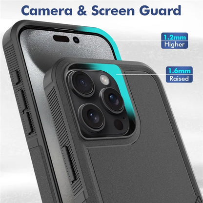 For iPhone 16 Pro Max Case 2-in-1 PC+TPU Shockproof Phone Cover