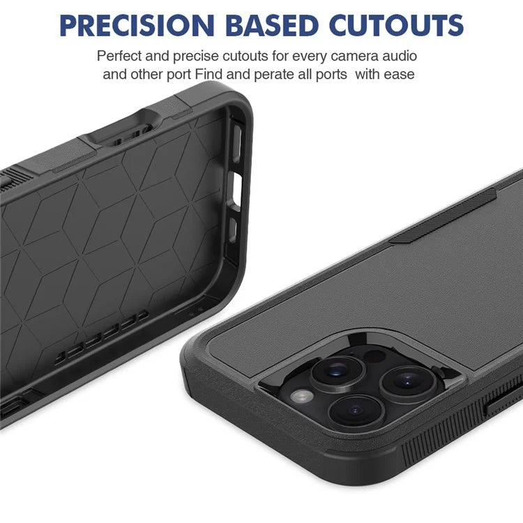 For iPhone 16 Pro Max Case 2-in-1 PC+TPU Shockproof Phone Cover