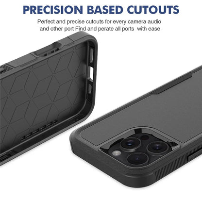 For iPhone 16 Pro Max Case 2-in-1 PC+TPU Shockproof Phone Cover