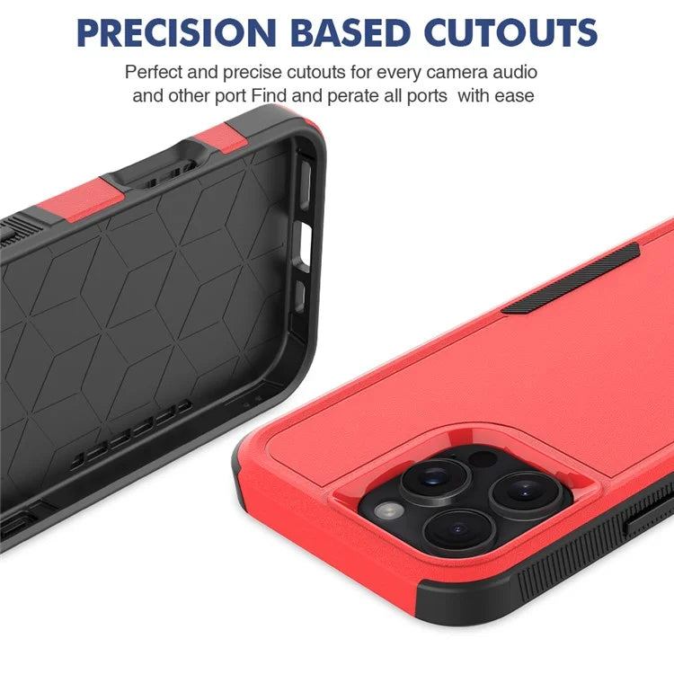 For iPhone 16 Pro Max Case 2-in-1 PC+TPU Shockproof Phone Cover