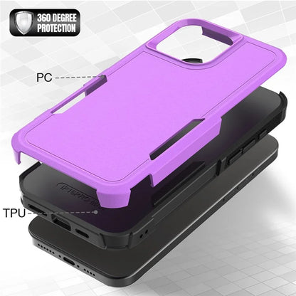 For iPhone 16 Pro Max Case 2-in-1 PC+TPU Shockproof Phone Cover