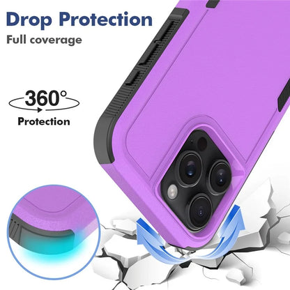For iPhone 16 Pro Max Case 2-in-1 PC+TPU Shockproof Phone Cover