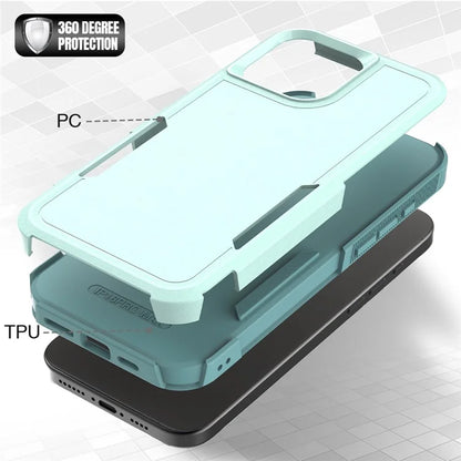 For iPhone 16 Pro Max Case 2-in-1 PC+TPU Shockproof Phone Cover
