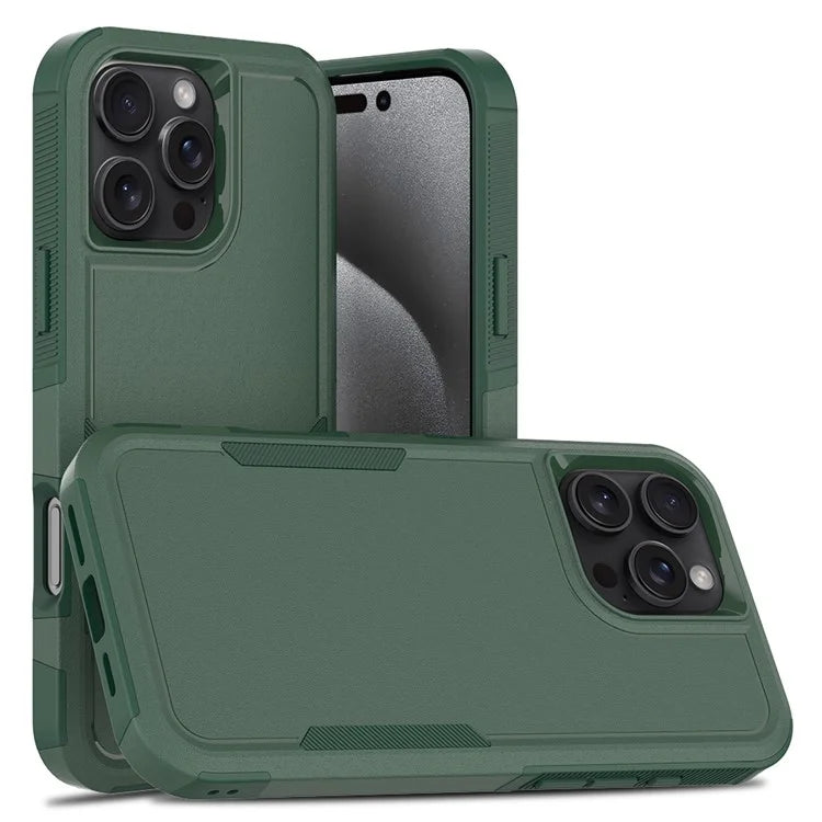 For iPhone 16 Pro Max Case 2-in-1 PC+TPU Shockproof Phone Cover