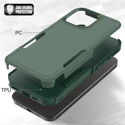 For iPhone 16 Pro Max Case 2-in-1 PC+TPU Shockproof Phone Cover