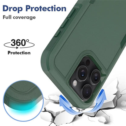 For iPhone 16 Pro Max Case 2-in-1 PC+TPU Shockproof Phone Cover