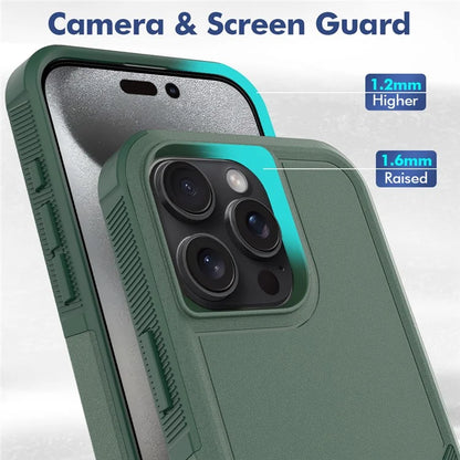 For iPhone 16 Pro Max Case 2-in-1 PC+TPU Shockproof Phone Cover