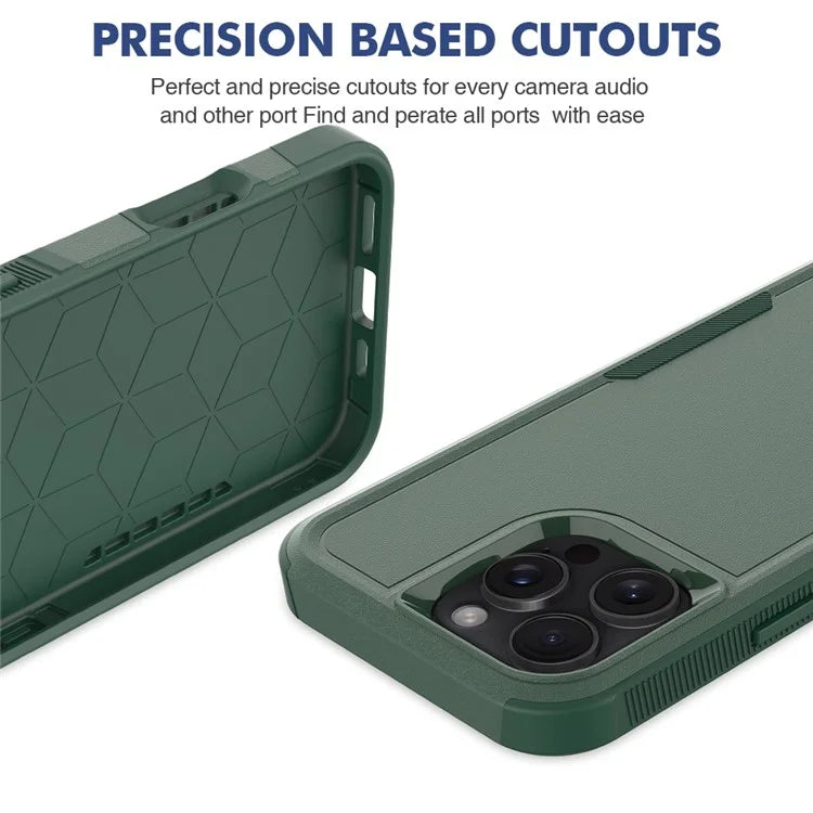 For iPhone 16 Pro Max Case 2-in-1 PC+TPU Shockproof Phone Cover