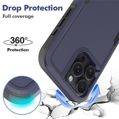 For iPhone 16 Pro Max Case 2-in-1 PC+TPU Shockproof Phone Cover