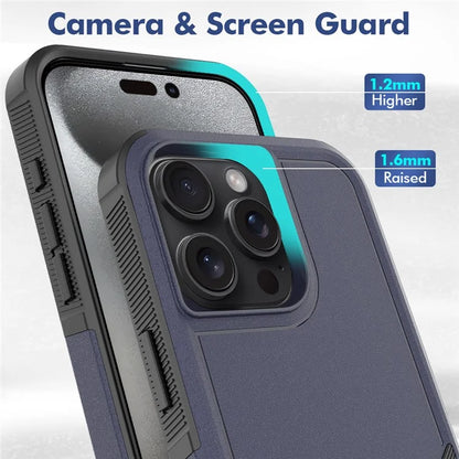 For iPhone 16 Pro Max Case 2-in-1 PC+TPU Shockproof Phone Cover
