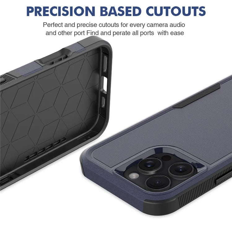 For iPhone 16 Pro Max Case 2-in-1 PC+TPU Shockproof Phone Cover