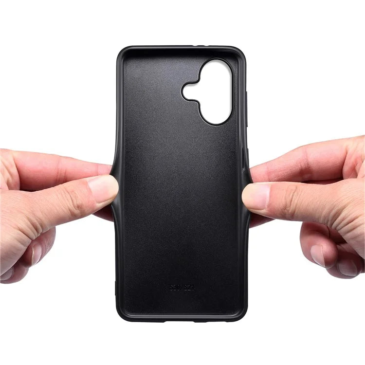 For iPhone 16 Case Crocodile Texture Leather Coated PC+TPU Phone Cover