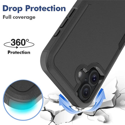 For iPhone 16 Plus Case 2-in-1 PC+TPU Shockproof Phone Cover