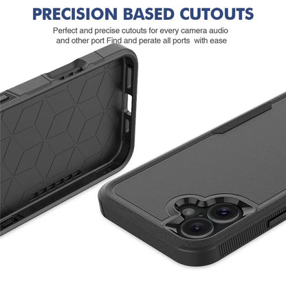 For iPhone 16 Plus Case 2-in-1 PC+TPU Shockproof Phone Cover
