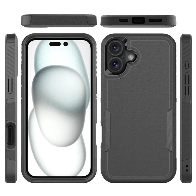 For iPhone 16 Plus Case 2-in-1 PC+TPU Shockproof Phone Cover