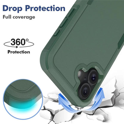 For iPhone 16 Plus Case 2-in-1 PC+TPU Shockproof Phone Cover