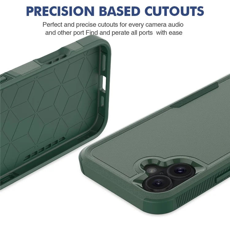 For iPhone 16 Plus Case 2-in-1 PC+TPU Shockproof Phone Cover