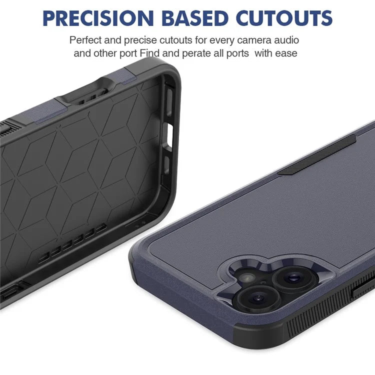 For iPhone 16 Plus Case 2-in-1 PC+TPU Shockproof Phone Cover